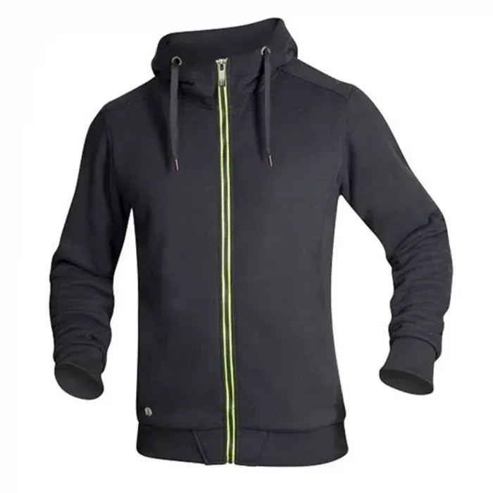 Hanorac barbati negru cu gluga, 65% bumbac, Ardon M003