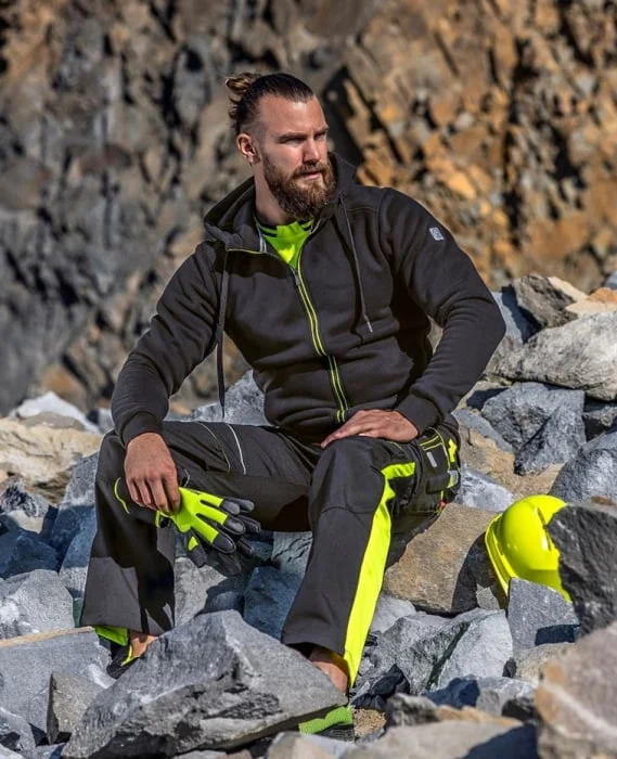 Hanorac barbati negru cu gluga, 65% bumbac, Ardon M003