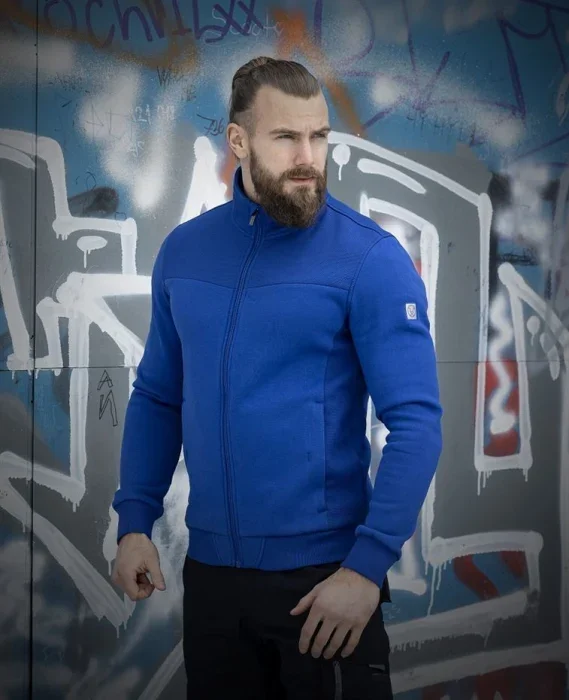 Hanorac albastru fără glugă, 50% bumbac, 50% poliester, Ardon M007