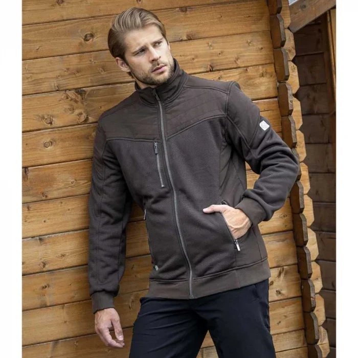 Jachetă fără glugă maro 100% poliester, 370 g/mp, Ardon HYBRID