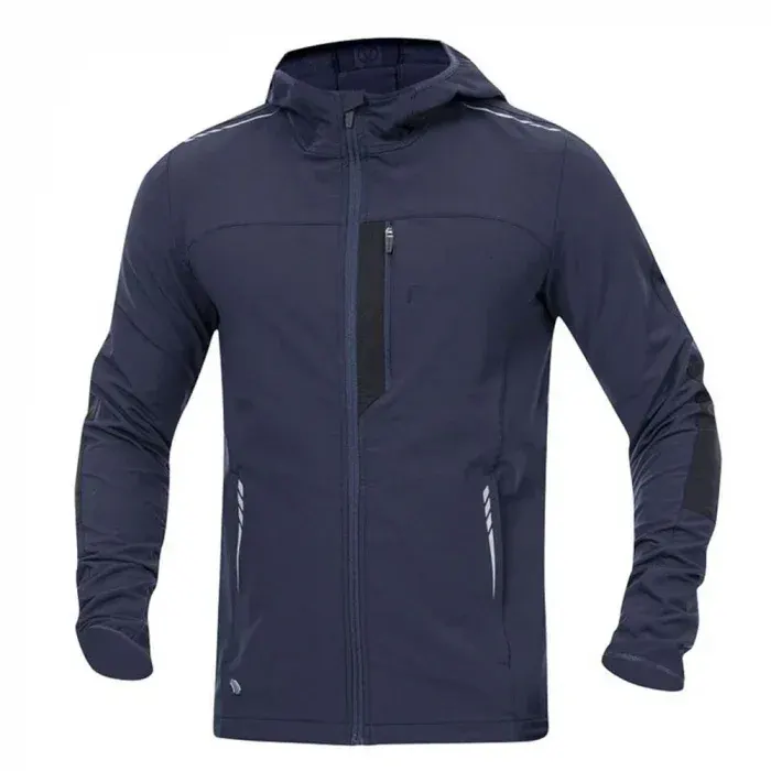 Jachetă impermeabilă cu glugă, Breeffidry, din poliester și spandex, 230g/mp, cu elemente reflectorizante, Ardon