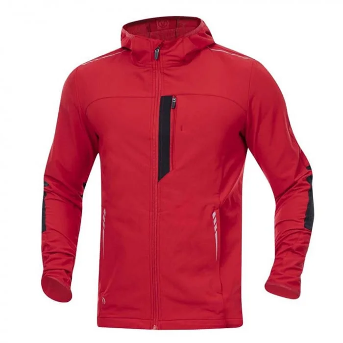 Jacheta impermeabilă roșie cu glugă, culoarea roșu, Ardon Breeffidry