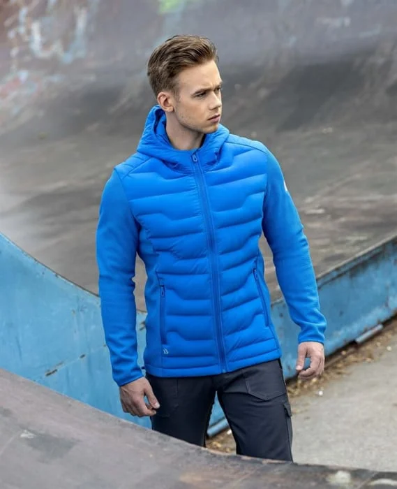 Jacheta de iarna cu gluga albastră, culoarea albastru, 88% nailon, 12% spandex, Ardon NYPAXX