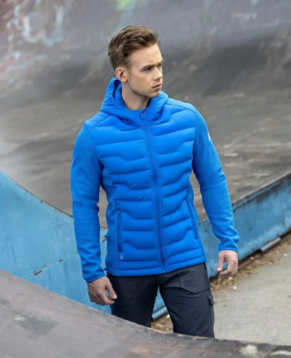 Jacheta de iarna cu gluga albastră, culoarea albastru, 88% nailon, 12% spandex, Ardon NYPAXX