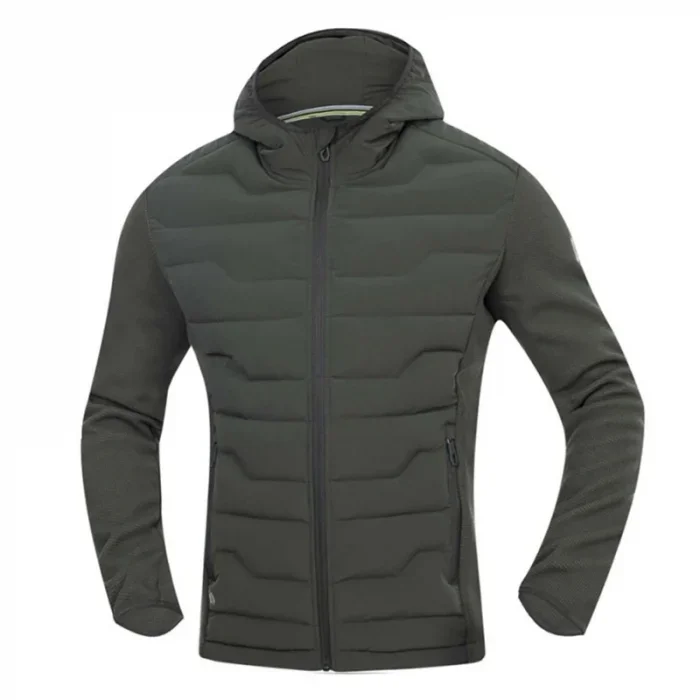 Jacheta de iarna cu gluga kaki, 88% nailon, 12% spandex, Ardon NYPAXX