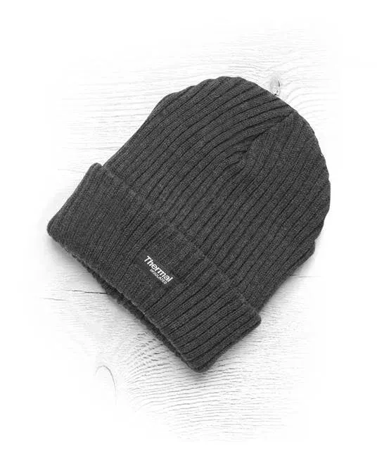 Fes gri-închis călduros de iarnă fleece, din acrilic, Ardon EDWIN, culoarea negru