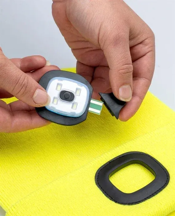 Fes portocaliu cu lanternă LED USB, Ardon BOAST