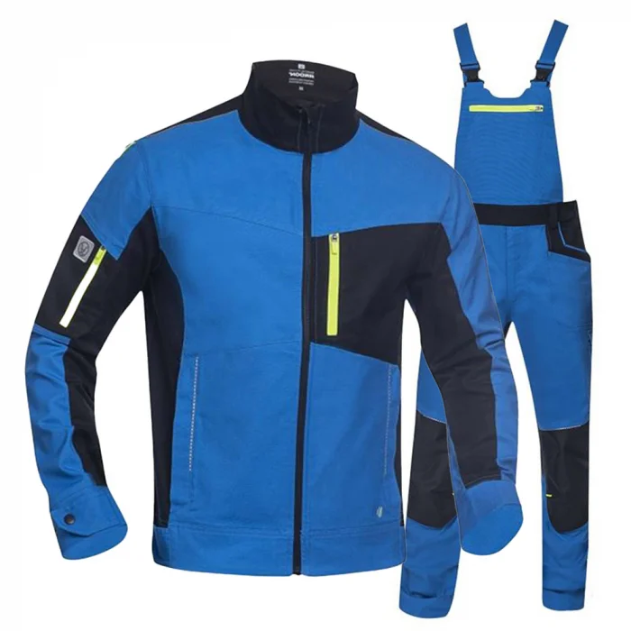 Costum salopetă albastru cu jachetă și pantaloni cu pieptar, Ardon 4XSTRETCH