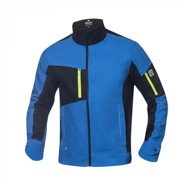 Jachetă de lucru albastră, din bumbac și elastan, cu elemente reflectorizante, Ardon 4XSTRETCH, culoarea albastru
