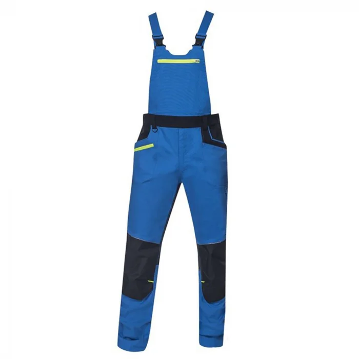 Pantaloni de lucru 98% bumbac albastri cu pieptar, culoarea albastru, Ardon 4XSTRETCH