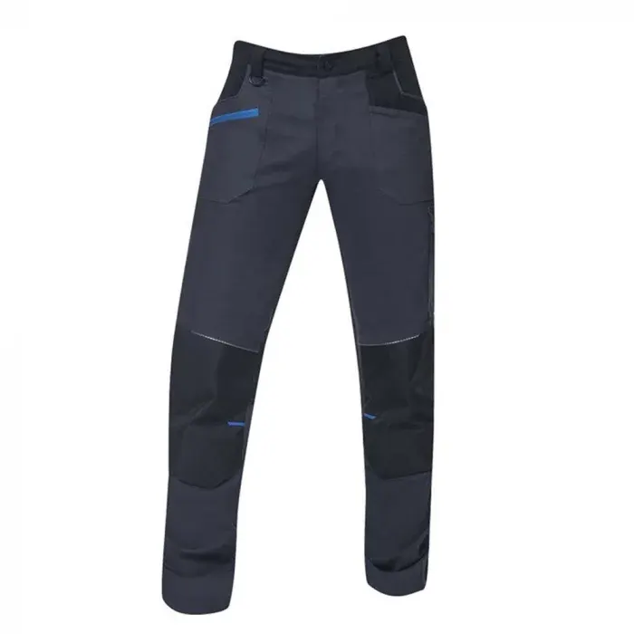 Pantaloni de lucru gri-închis standard, din bumbac și elastan, 250g/mp, cu elemente reflectorizante, Ardon 4XSTRETCH