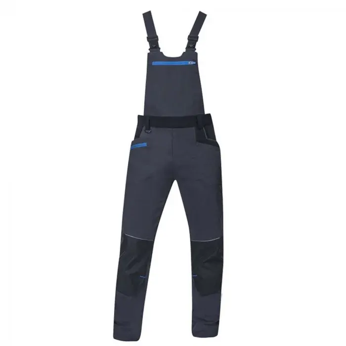 Pantaloni de lucru -închis cu pieptar, din bumbac și elastan, 250 g/mp, cu elemente reflectorizante, Ardon 4XSTRETCH