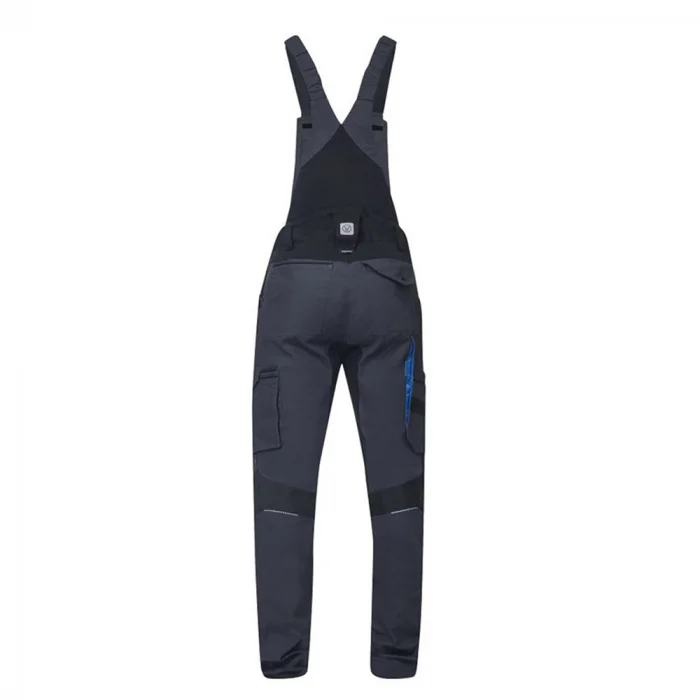 Pantaloni de lucru 98% bumbac gri-închis cu pieptar, Ardon 4XSTRETCH