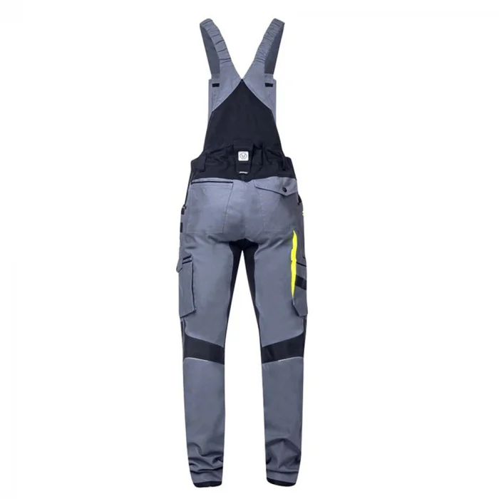 Pantaloni de lucru 98% bumbac gri cu pieptar, Ardon 4XSTRETCH