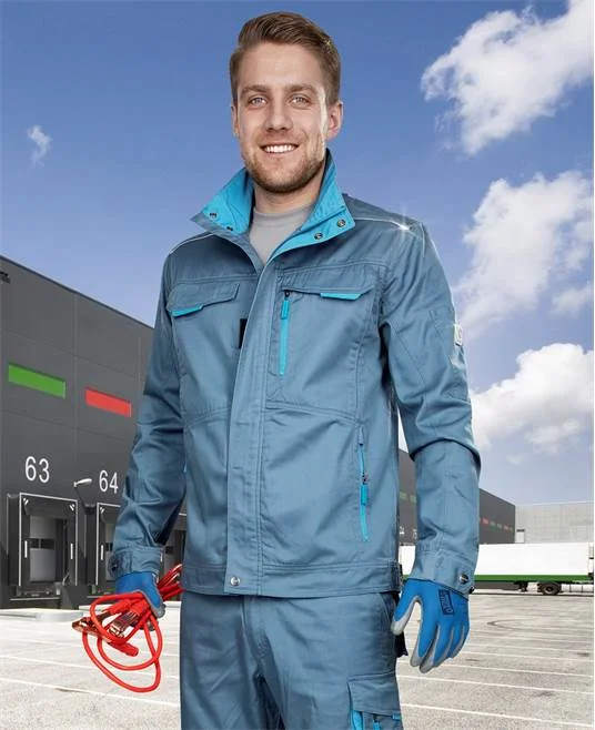 Costum de lucru gri cu pantaloni cu pieptar, Ardon SUMMER