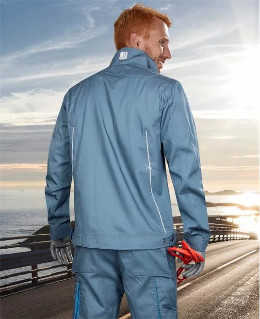 Costum de lucru gri cu pantaloni cu pieptar, Ardon SUMMER