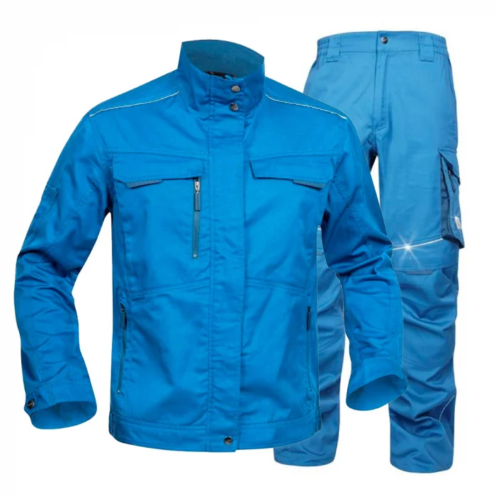Set costum albastru cu pantaloni de lucru in talie, Ardon SUMMER