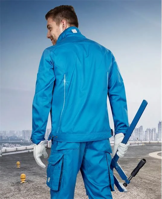 Costum de lucru albastru cu pantaloni cu pieptar, Ardon SUMMER