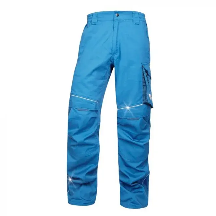 Pantaloni albaștri de lucru în talie, din bumbac și poliester, 200 g/mp, Ardon SUMMER, culoarea albastru