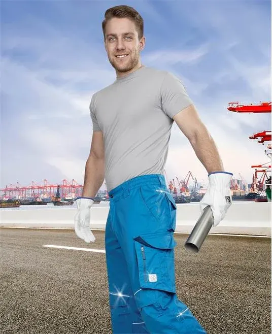 Pantaloni albastri de lucru 65% poliester în talie, culoarea albastru, Ardon SUMMER