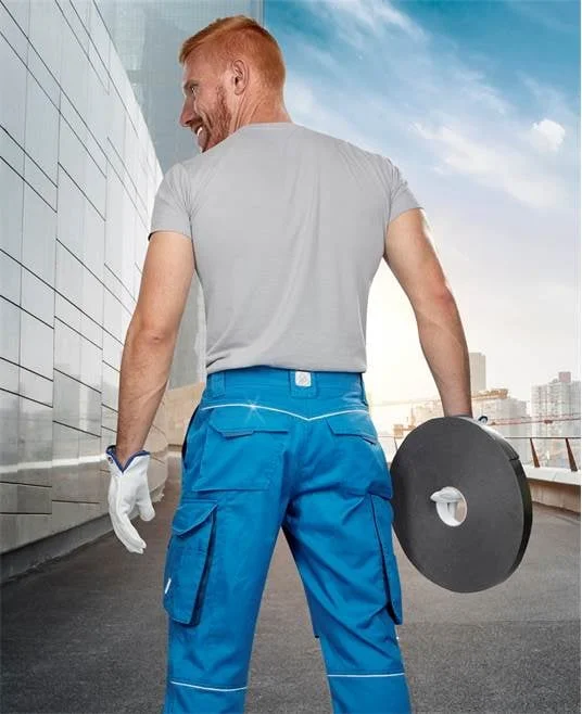 Pantaloni albastri de lucru 65% poliester în talie, culoarea albastru, Ardon SUMMER