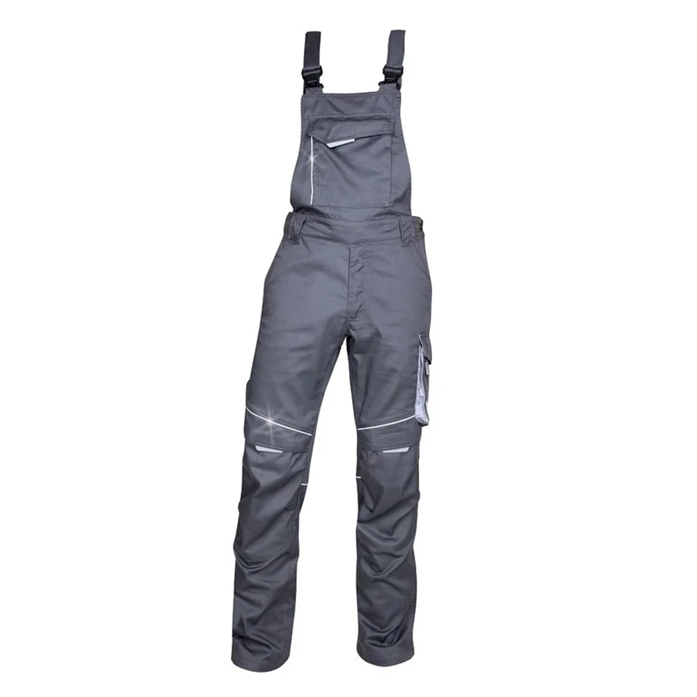 Costum de lucru gri-închis cu pantaloni cu pieptar, Ardon SUMMER