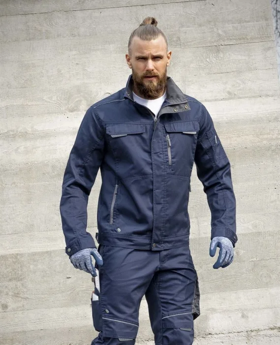 Set costum bleumarin cu pantaloni de lucru in talie, Ardon SUMMER