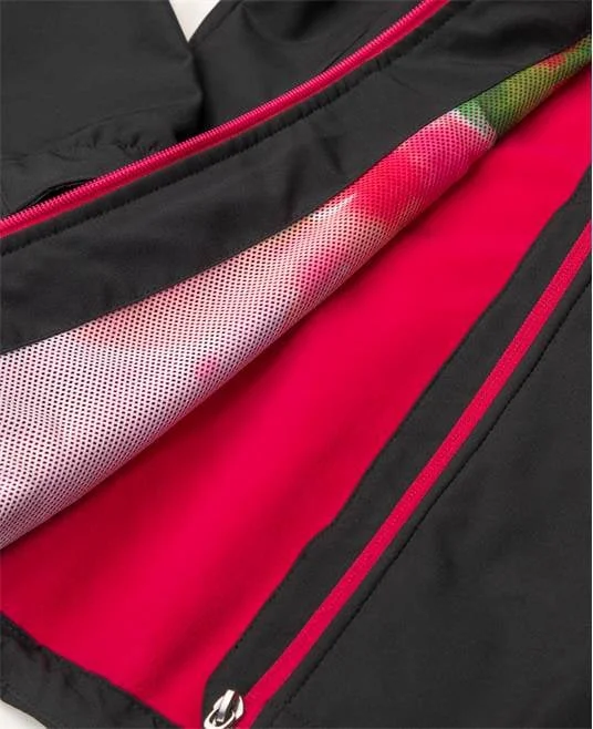 Jachetă softshell neagră femei cu glugă, culoarea negru, Ardon FLORET