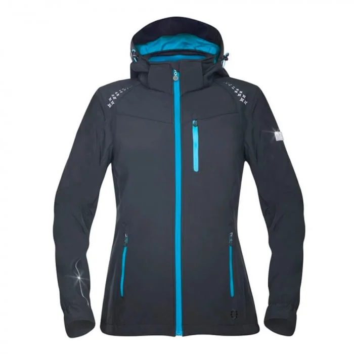 Jachetă softshell pentru femei neagră, culoarea negru, Ardon FLORET