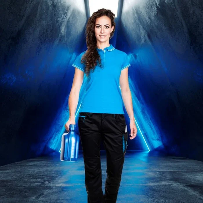 Tricou polo albastru femei cu mânecă scurtă, Ardon FLORET