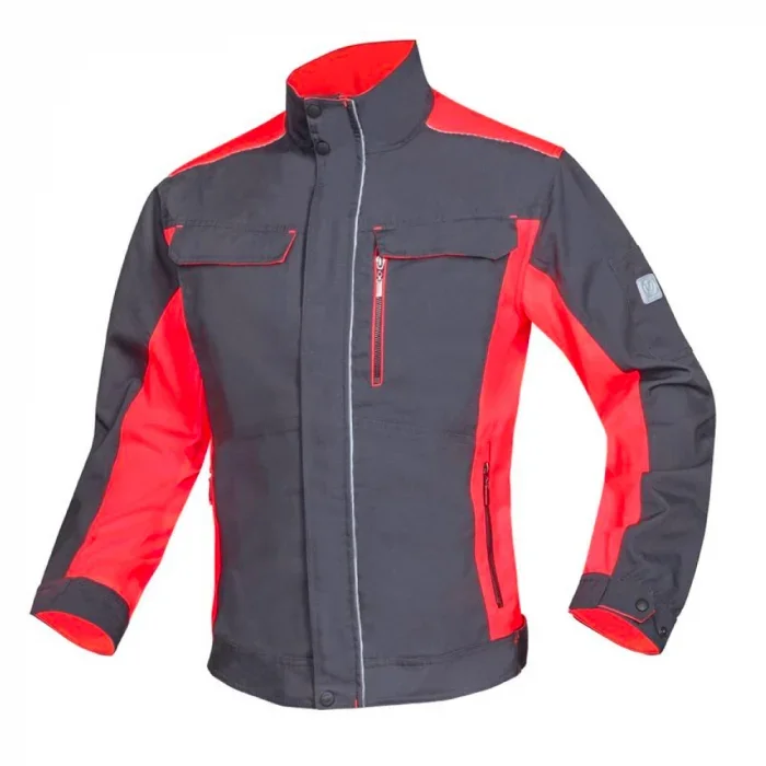 Jacheta de lucru gri-rosu 65% poliester, Ardon NEON