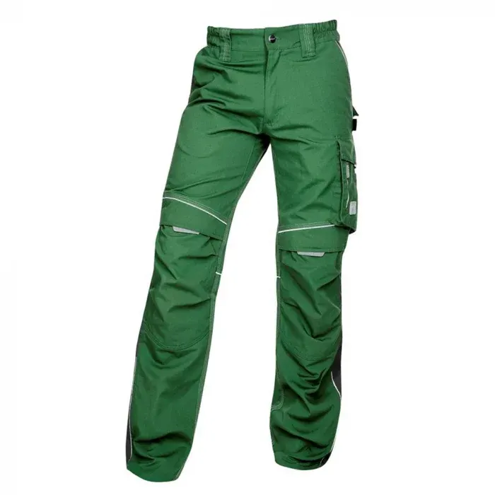 Pantaloni de lucru verzi în talie, din bumbac și poliester, 270g/mp, Ardon URBAN, culoarea verde