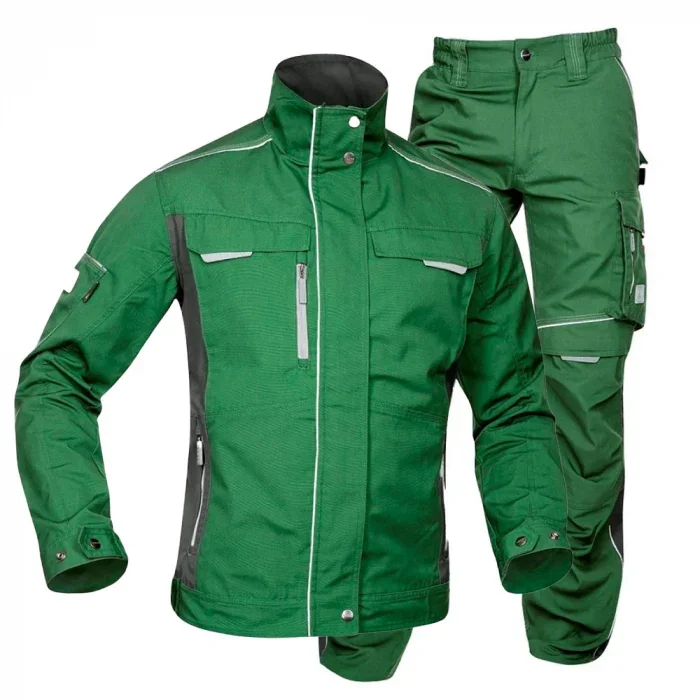 Costum verde cu pantaloni de lucru, hidrofobizat, URBAN+