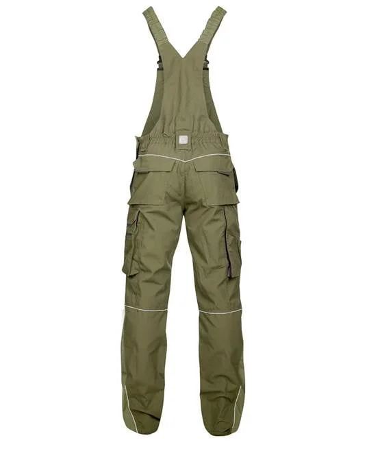 Pantaloni cu pieptar hidrofobizati kaki, de lucru Ardon URBAN+