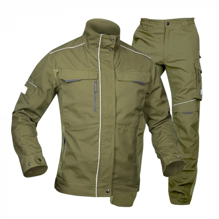 Costum kaki cu pantaloni de lucru, hidrofobizat, URBAN+
