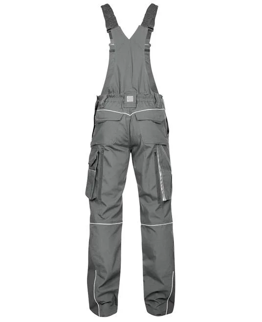 Pantaloni cu pieptar hidrofobizati gri, de lucru Ardon URBAN+