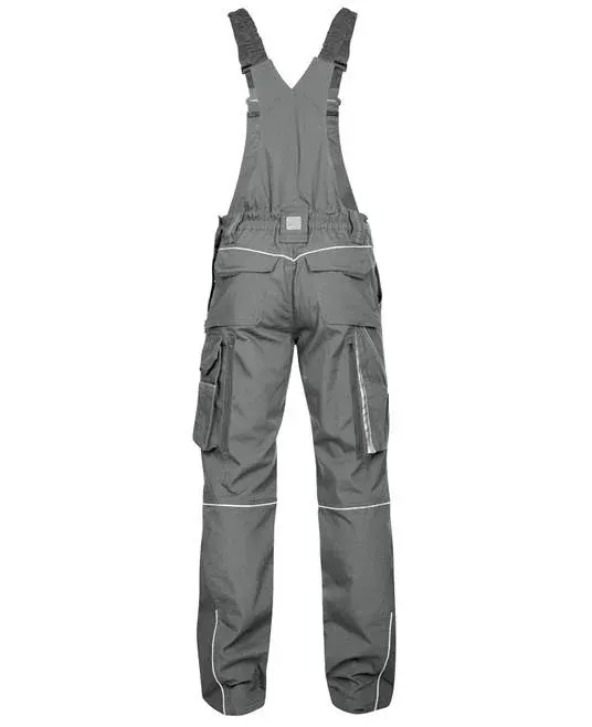 Pantaloni cu pieptar hidrofobizati gri, de lucru Ardon URBAN+