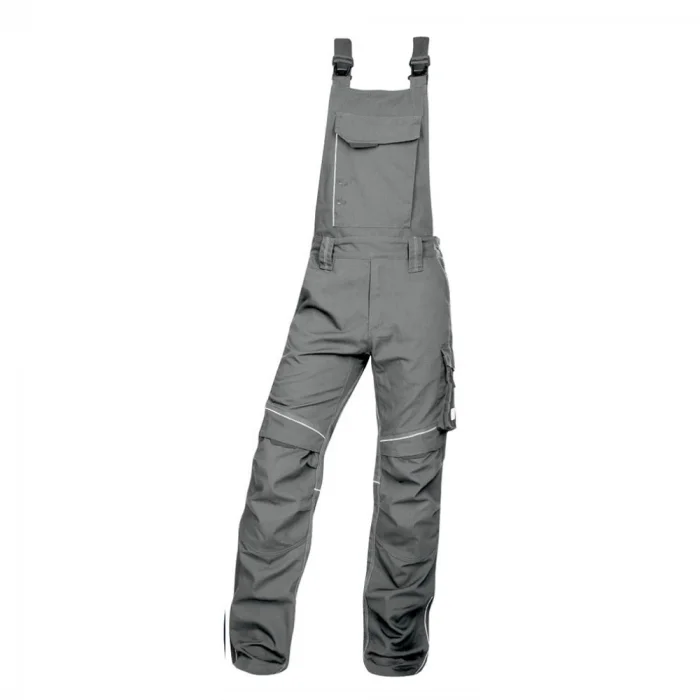Pantaloni cu pieptar hidrofobizati gri, de lucru Ardon URBAN+