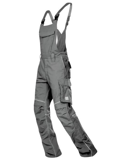 Pantaloni cu pieptar hidrofobizati gri, de lucru Ardon URBAN+