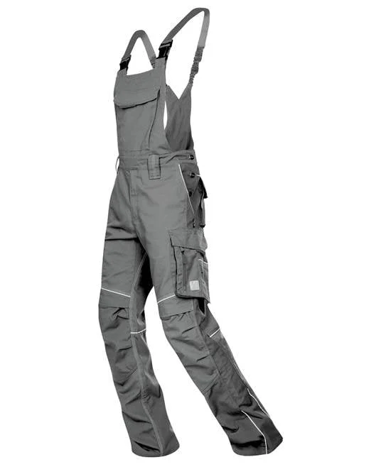 Pantaloni cu pieptar hidrofobizati gri, de lucru Ardon URBAN+