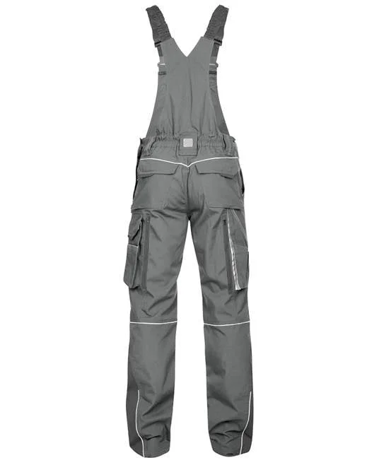 Pantaloni cu pieptar hidrofobizati gri, de lucru Ardon URBAN+