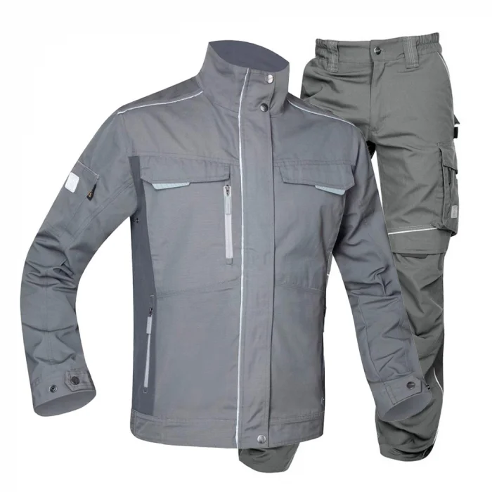 Costum gri cu pantaloni de lucru, hidrofobizat, URBAN+