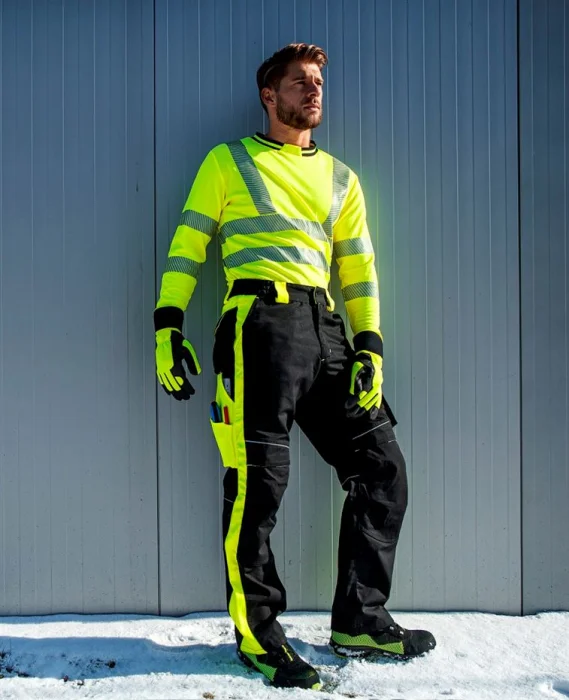 Pantaloni în talie de iarnă negri, culoarea negru, Ardon NEON