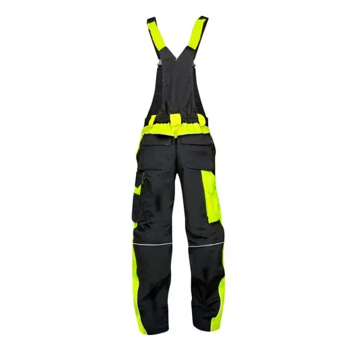 Pantaloni de lucru negri de iarna cu pieptar, culoarea negru, Ardon NEON