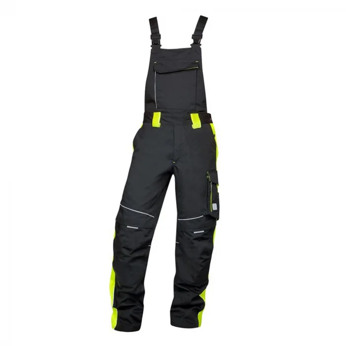Pantaloni de lucru negri de iarna cu pieptar, culoarea negru, Ardon NEON