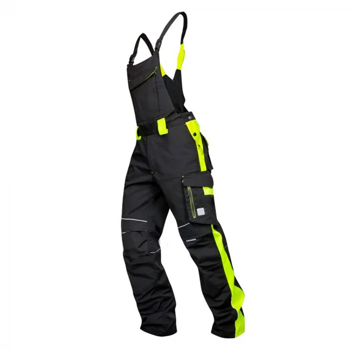 Pantaloni de lucru negri de iarna cu pieptar, culoarea negru, Ardon NEON