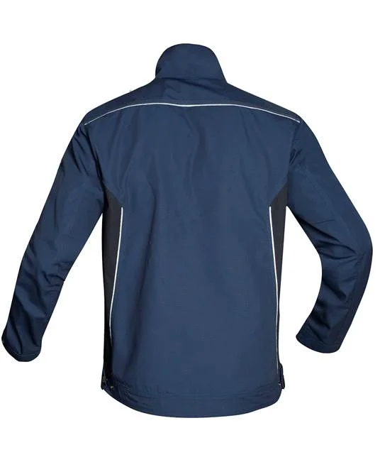 Set costum de lucru bleumarin hidrofobizat cu pantaloni cu pieptar, culoarea gri, Ardon URBAN+