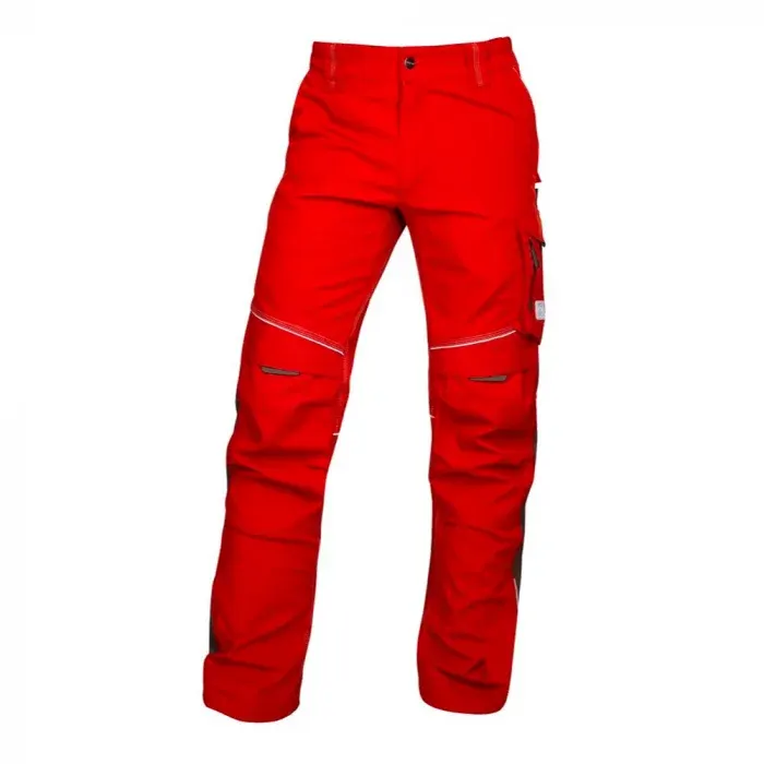 Pantaloni de lucru roșii hidrofobizați în talie, +, din bumbac și poliester, 270g/mp, Ardon URBAN, culoarea roșu