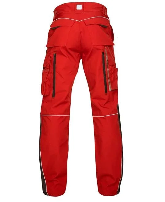 Pantaloni de lucru roșii hidrofobizați în talie, culoarea roșu, Ardon URBAN+