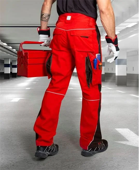 Pantaloni de lucru roșii hidrofobizați în talie, culoarea roșu, Ardon URBAN+
